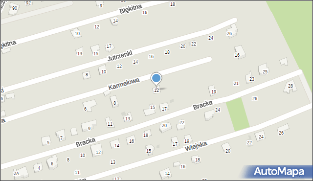 Skoczów, Karmelowa, 12, mapa Skoczów