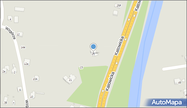 Skoczów, Katowicka, 25, mapa Skoczów