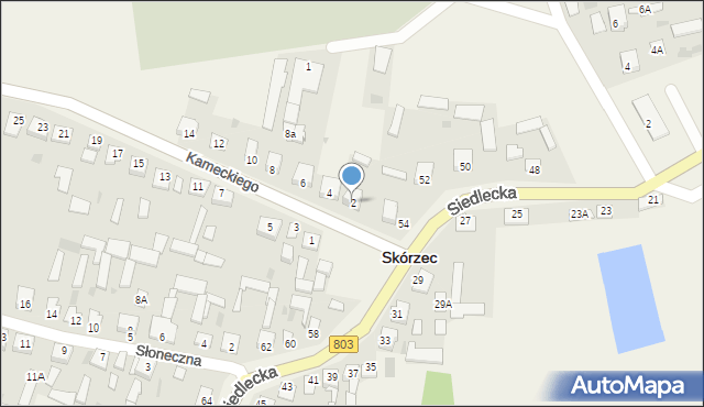 Skórzec, Kameckiego Mieczysława, 2, mapa Skórzec