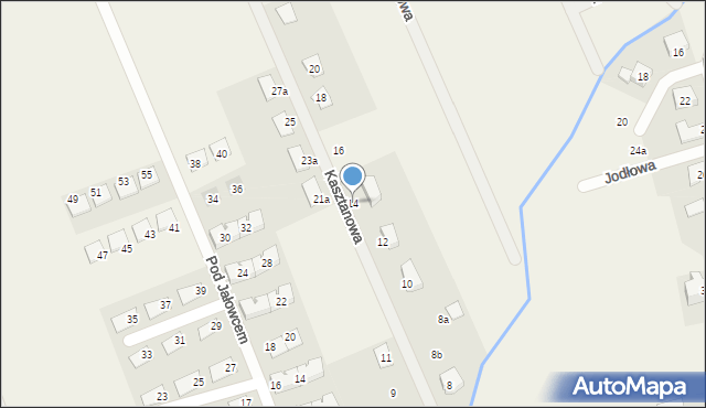 Skowarcz, Kasztanowa, 14, mapa Skowarcz