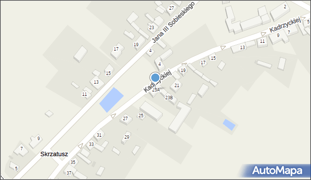 Skrzatusz, Kadrzyckiej Katarzyny, 23A, mapa Skrzatusz