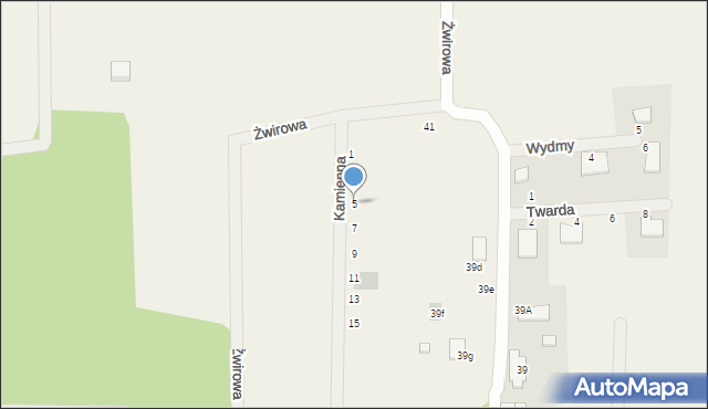 Skrzeszewo, Kamienna, 5, mapa Skrzeszewo