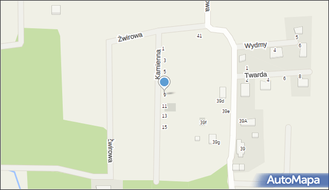 Skrzeszewo, Kamienna, 9, mapa Skrzeszewo