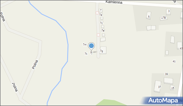 Słajszewo, Kamienna, 7j, mapa Słajszewo