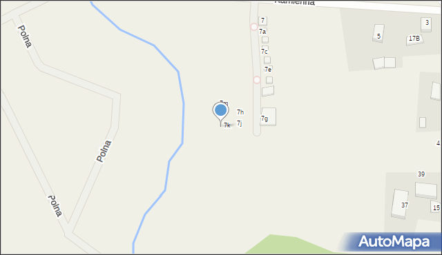 Słajszewo, Kamienna, 7l, mapa Słajszewo