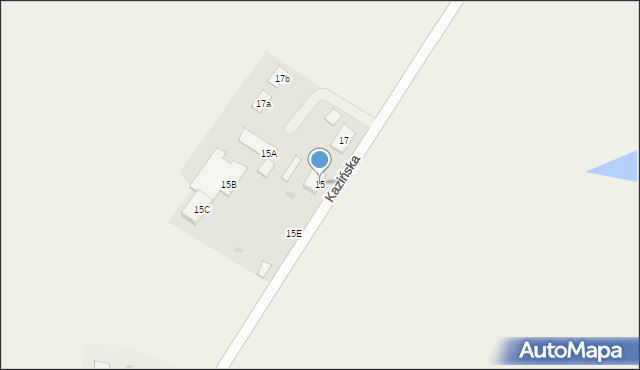 Ślesin, Kazińska, 15, mapa Ślesin