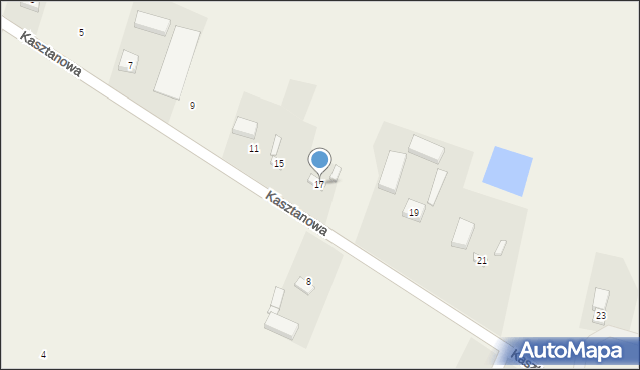 Śleszyn, Kasztanowa, 17, mapa Śleszyn