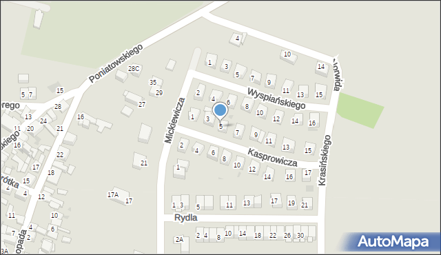 Słomniki, Kasprowicza Jana, 5, mapa Słomniki