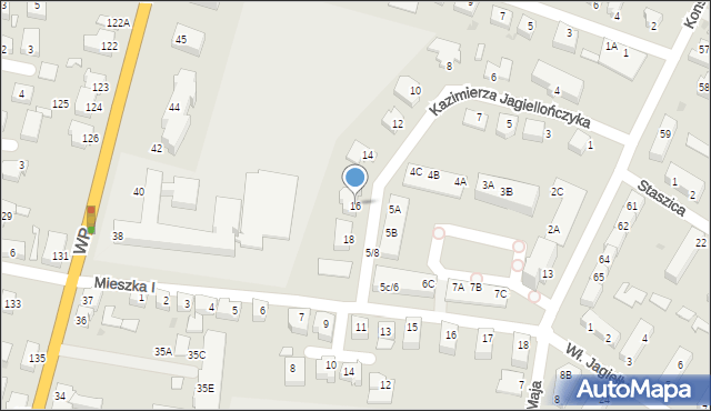 Słubice, Kazimierza Jagiellończyka, 16, mapa Słubice