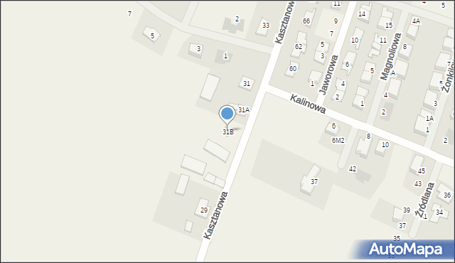 Słupno, Kasztanowa, 31B, mapa Słupno