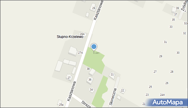 Słupno, Kasztanowa, 42, mapa Słupno