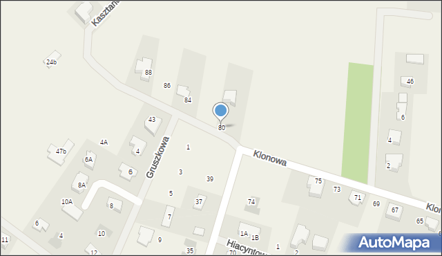 Słupno, Kasztanowa, 80, mapa Słupno