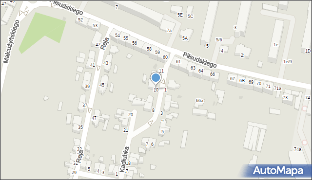 Słupsk, Kadłubka Wincentego, bp., 10, mapa Słupska