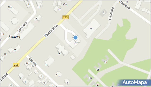 Słupsk, Kaszubska, 42, mapa Słupska