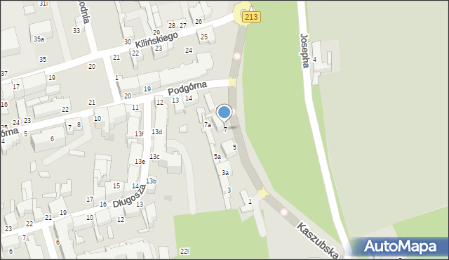 Słupsk, Kaszubska, 7, mapa Słupska