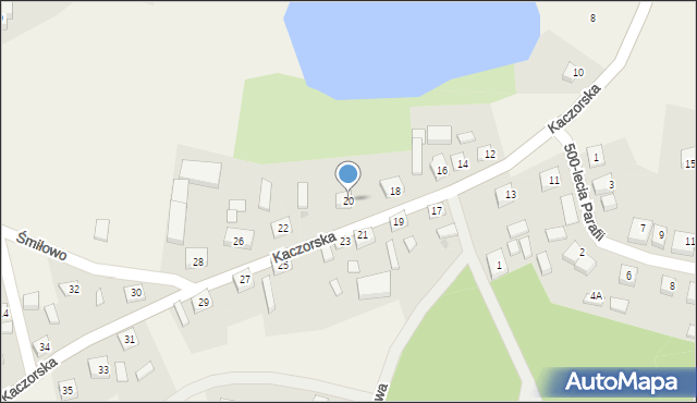 Śmiłowo, Kaczorska, 20, mapa Śmiłowo