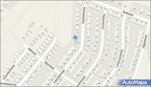 Smolec, Kasztanowa, 32, mapa Smolec