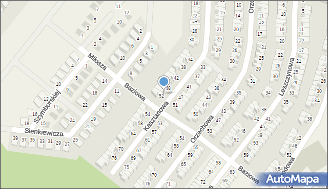 Smolec, Kasztanowa, 50, mapa Smolec