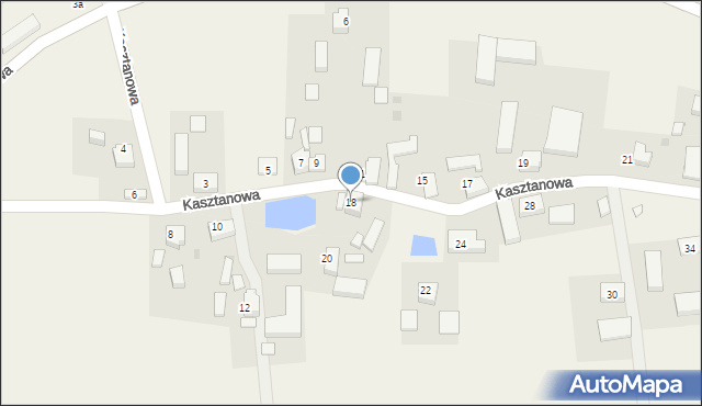 Sobieńczyce, Kasztanowa, 18, mapa Sobieńczyce