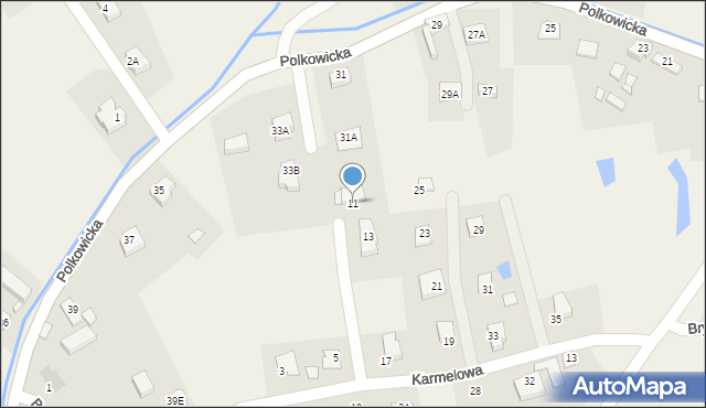 Sobin, Karmelowa, 11, mapa Sobin
