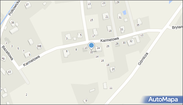 Sobin, Karmelowa, 12, mapa Sobin