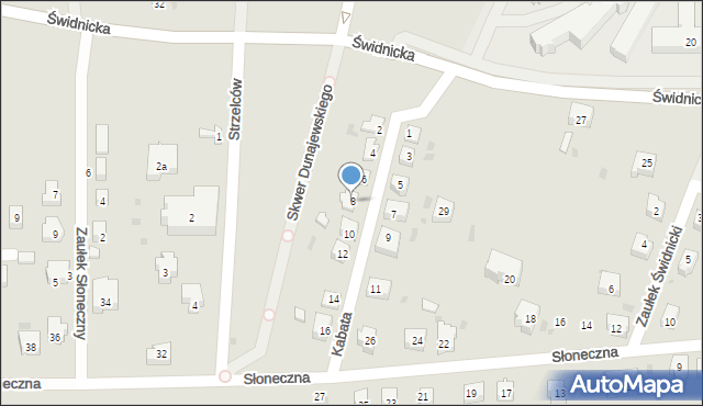 Sobótka, Kabata-Brzechwy Władysława, ppłk., 8, mapa Sobótka