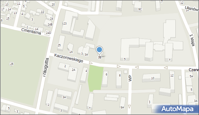 Sochaczew, Kaczorowskiego Ryszarda, prezydenta, 3B, mapa Sochaczew