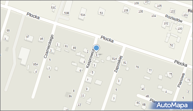 Sochaczew, Kasprowicza Jana, 1, mapa Sochaczew