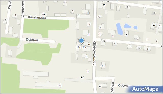 Sochonie, Kaczorowskiego Ryszarda, prezydenta, 36b, mapa Sochonie