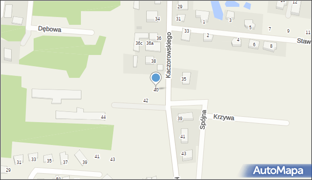 Sochonie, Kaczorowskiego Ryszarda, prezydenta, 40, mapa Sochonie