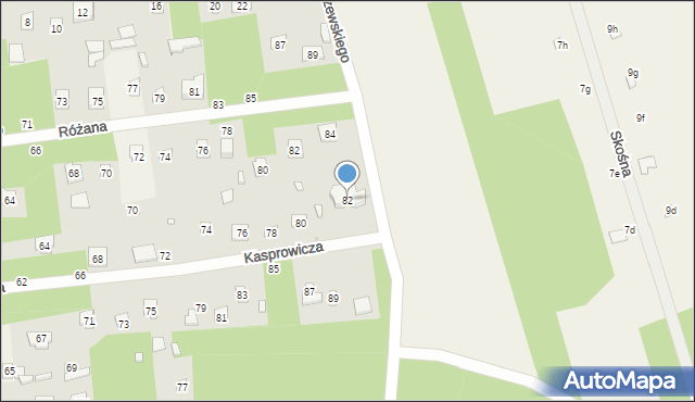 Sokolniki-Las, Kasprowicza Jana, 82, mapa Sokolniki-Las