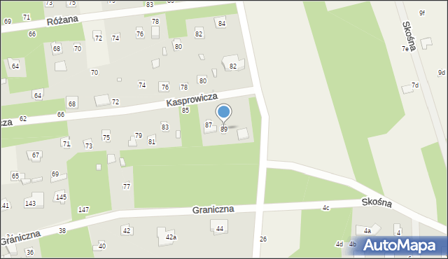 Sokolniki-Las, Kasprowicza Jana, 89, mapa Sokolniki-Las