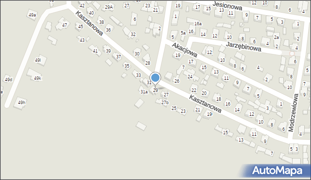 Solec Kujawski, Kasztanowa, 29, mapa Solec Kujawski