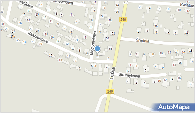 Solec Kujawski, Kasztanowa, 4, mapa Solec Kujawski