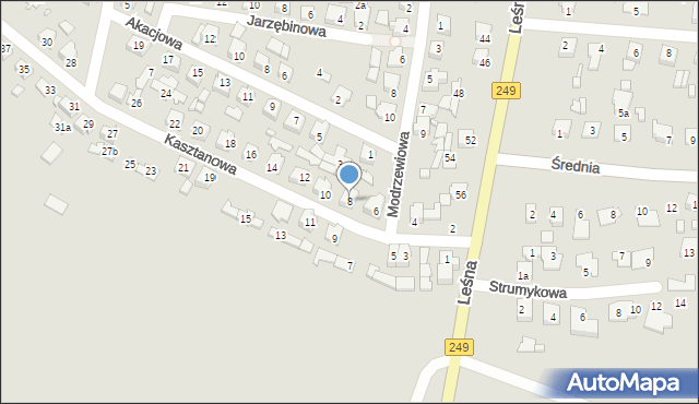 Solec Kujawski, Kasztanowa, 8, mapa Solec Kujawski