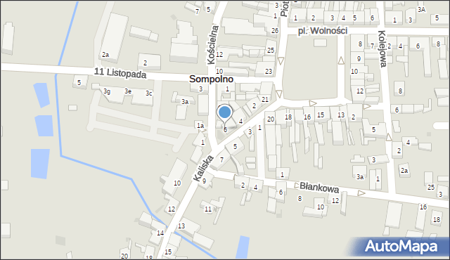 Sompolno, Kaliska, 6, mapa Sompolno