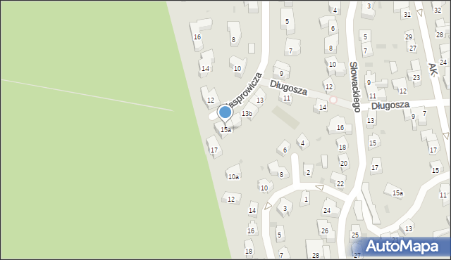 Sopot, Kasprowicza Jana, 15a, mapa Sopotu