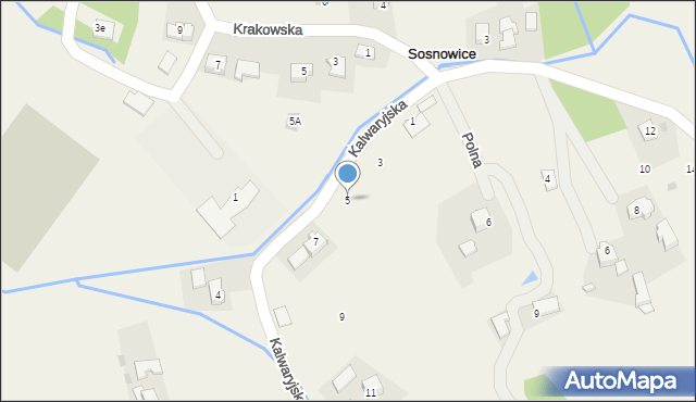 Sosnowice, Kalwaryjska, 5, mapa Sosnowice