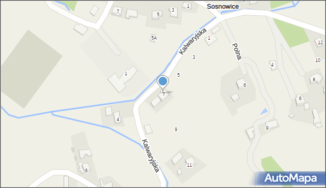 Sosnowice, Kalwaryjska, 7, mapa Sosnowice