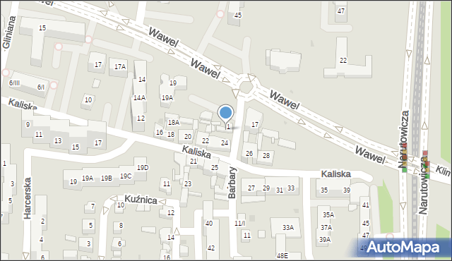 Sosnowiec, Kaliska, 24A, mapa Sosnowca