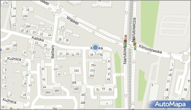 Sosnowiec, Kaliska, 37, mapa Sosnowca