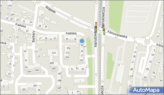 Sosnowiec, Kaliska, 43, mapa Sosnowca