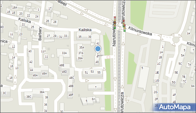 Sosnowiec, Kaliska, 47, mapa Sosnowca