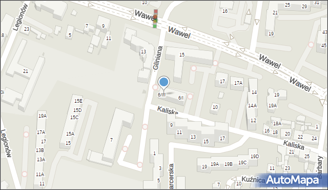 Sosnowiec, Kaliska, 6/III, mapa Sosnowca