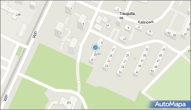 Sosnowiec, Kalinowa, 13, mapa Sosnowca