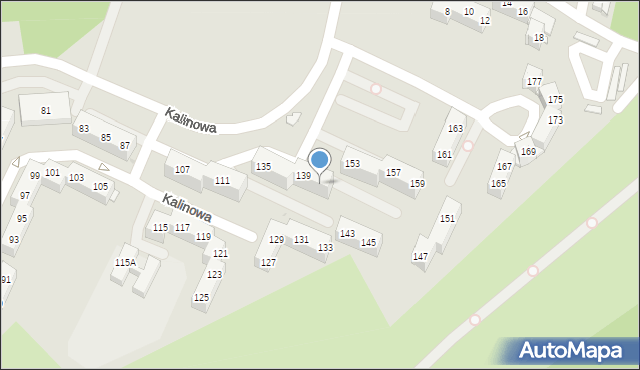 Sosnowiec, Kalinowa, 141, mapa Sosnowca