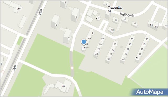 Sosnowiec, Kalinowa, 15, mapa Sosnowca
