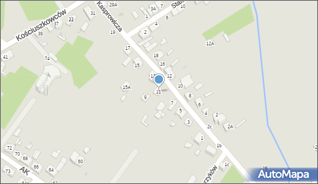 Sosnowiec, Kasprowicza Jana, 11, mapa Sosnowca