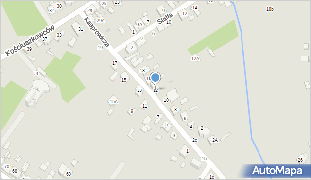 Sosnowiec, Kasprowicza Jana, 12, mapa Sosnowca