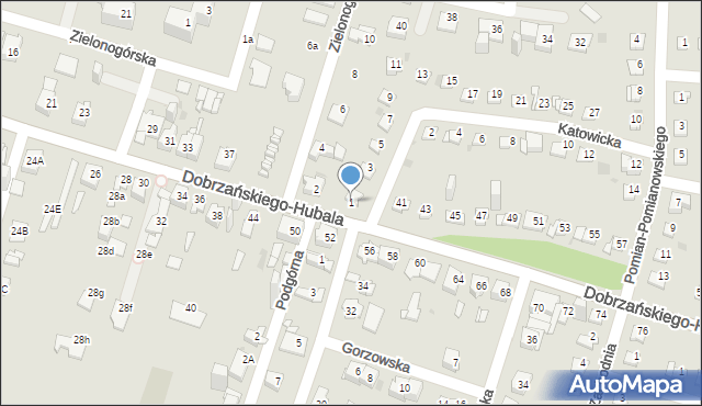 Sosnowiec, Katowicka, 1, mapa Sosnowca